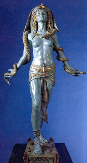 Artist Audrey Flack titles it "Egyptian Rocket Goddess." I like to think of Her as Isis Technologia.