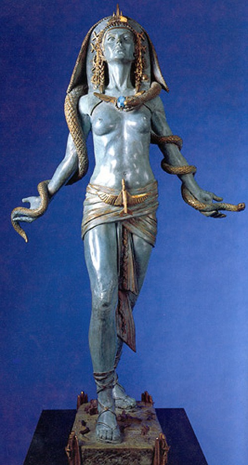 Artist Audrey Flack titles it "Egyptian Rocket Goddess." I like to think of Her as Isis Technologia.