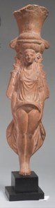 A Romano-Egyptian vessel in the form of Isis-Aphrodite, saying "hello."
