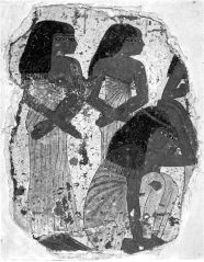 Mourners fold their  "wings" about the deceased