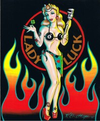 For a minute, I thought that horseshoe on Lady Luck's head was an Isis crown...but that actually wouldn't be too far off.