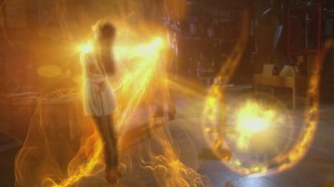 A pretty cool image from the TV show Smallville, when Isis possesses Lois. But to me it looks like the Goddess shining Her light on Her priestess in the otherworld.