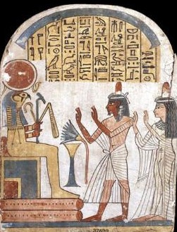 Two worshippers adore the God