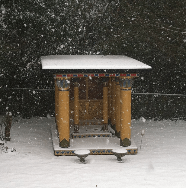 The Shrine of the Lotuses, enjoying playing in the snow