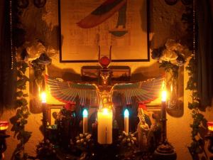 Someone's beautiful Isis altar... if this is yours, please let me know. I love it!