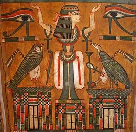 The Knot of Isis personified as a Goddess, giving life