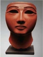 A pharaoh's head in red jasper