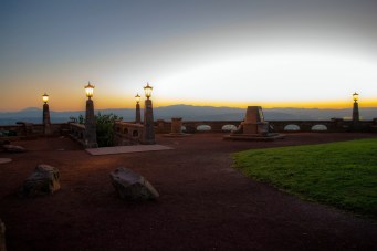 The "castle" at the summit of Rocky Butte, our Sirius Rising viewpoint