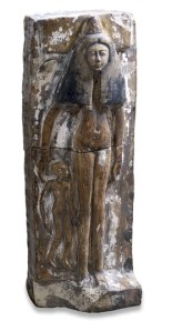 19th dynasty image of a woman and child on a bed