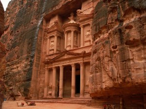The famous "Treasury" (originally a mausoleum & crypt) of Petra