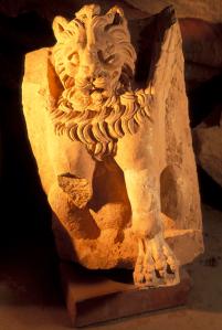 One of the winged lions from the Temple of the Winged Lions, photo by Richard Nowitz