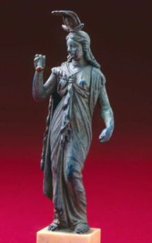 A Roman bronze showing the Isis-knotted garment