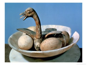 An egg-filled nest from Tutankhamon's tomb